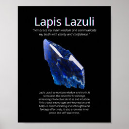 Poster Lapis Lazuli Crystal Stone Significa