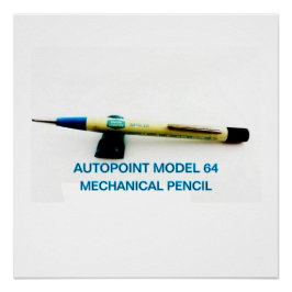 Póster Lápis Mecânico do Vintage Autopoint Model 64