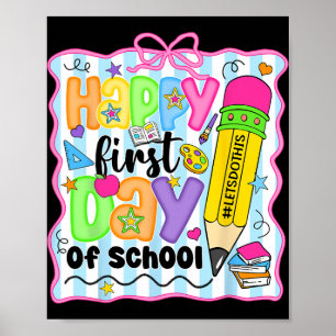 Poster Lápis Primeiro Dia De Aula Professor Crianças Ck T