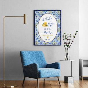 Poster Lar Costeiro Personalizado La Dolce Vita para Recé