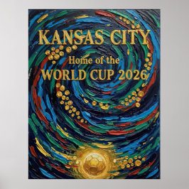 Poster Lar de Kansas City do Fã de Futebol da Copa do Mun