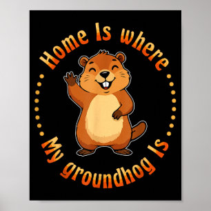 Poster Lar É Onde Está Meu Esquilo Animal Roedor Solo