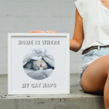 Lar é onde meu gato tira fotos personalizadas