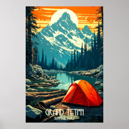 Poster Lar entre os Gigantes | Grand Teton Camping