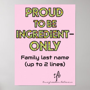 Poster Lar Pequeno Somente Com Ingredientes