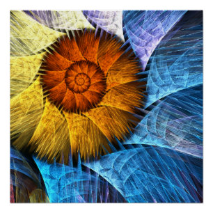 Póster Laranja Amarelo Amarelo Abstrato