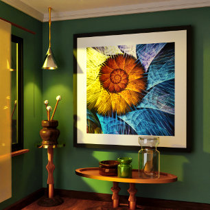 Poster Laranja Amarelo Amarelo Abstrato