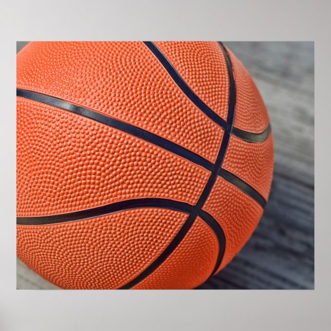 Poster Laranja Colorida Basquete (Frente)
