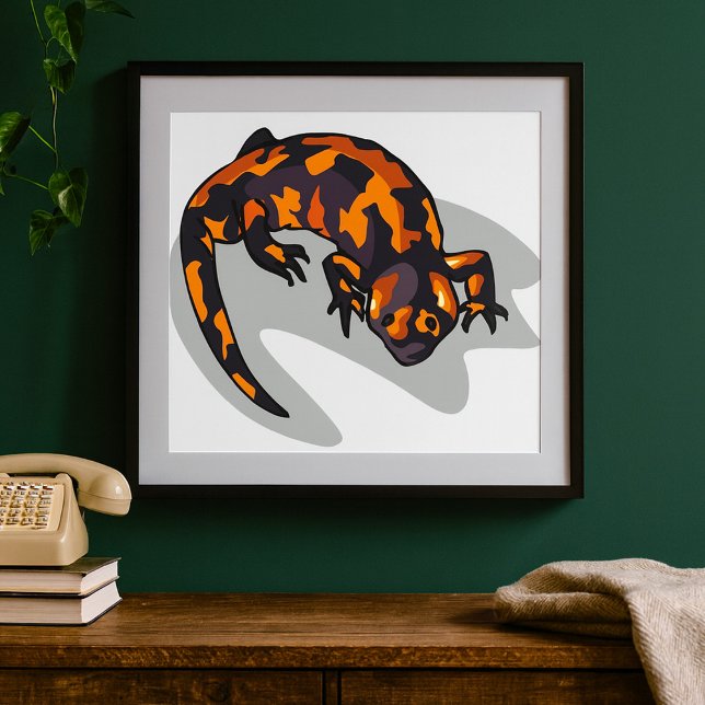 Poster Laranja E Lizard Preto (Criador carregado)