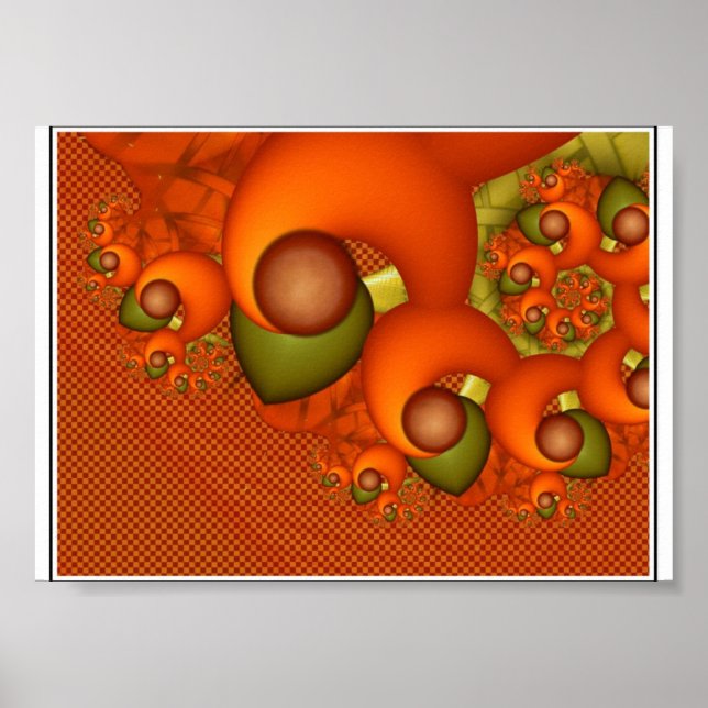 Poster Laranja E Verde Número 1 (Frente)