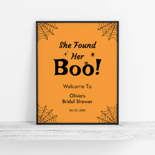 Poster Laranja Ela Encontrou Seu Chá de panela De Boo Hal