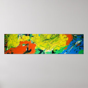 Poster Laranja Gator com um Afro Amarelo