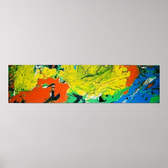 Poster Laranja Gator com um Afro Amarelo (Frente)