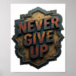 Poster Laranja Irreverente NUNCA DESISTA