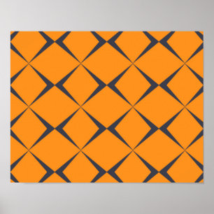 Poster Laranja, legal, simples, trendy, formas chevron