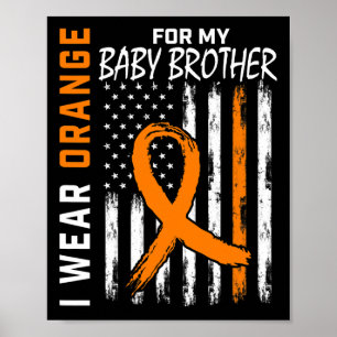 Poster Laranja para a Guerra do Mês da Consciência da Leu