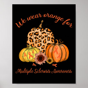 Poster Laranja Para Sensibilização Para A Esclerose Múlti
