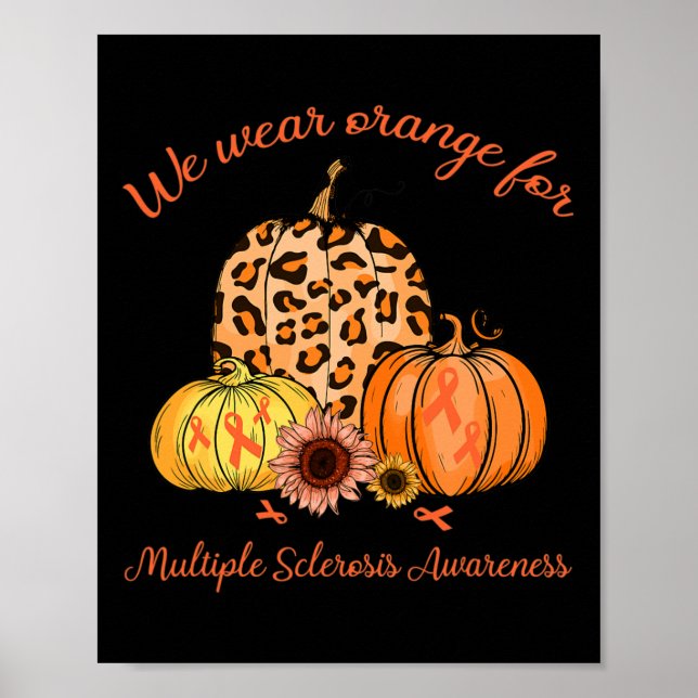 Poster Laranja Para Sensibilização Para A Esclerose Múlti (Frente)