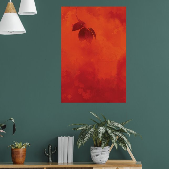 Poster Laranja Queimada - Leaf Abtract Autumn (Sala de Estar 1)