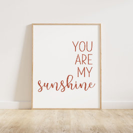 Poster Laranja Queimado Você É Meu Sol