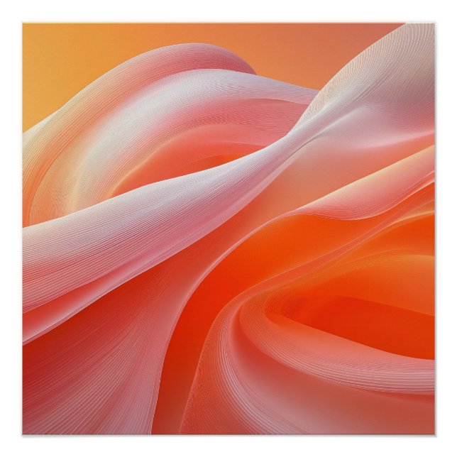 Póster Laranja Silky infinito fundo de fusão (Frente)