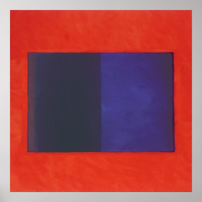 Póster laranja vermelha em azul (Frente)