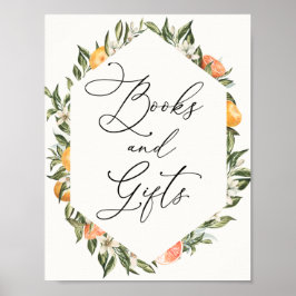 Poster Laranjas Clementinas e Livros e presentes verdes