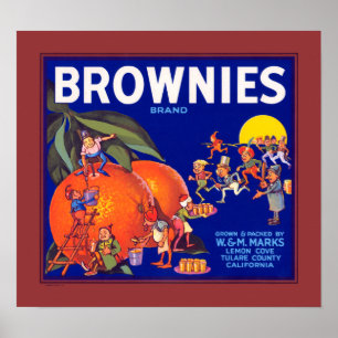 Póster Laranjas de Califórnia da marca das brownies