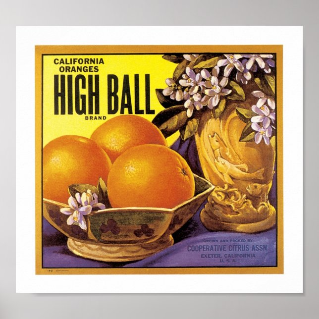 Póster Laranjas de High Ball California (Frente)