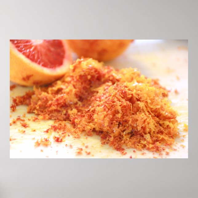 Poster Laranjas do Sangue de Citros Juicos e Zest (Frente)