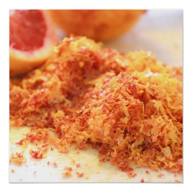 Póster Laranjas do Sangue de Citros Juicos e Zest (Frente)
