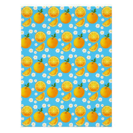 Póster Laranjas e Flores Brancas