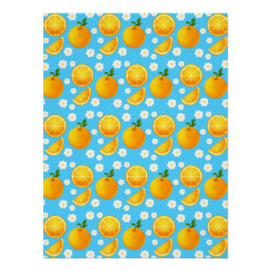 Póster Laranjas e Flores Brancas