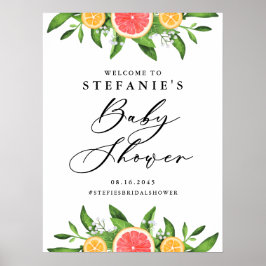 Poster Laranjas e Toranjas Chá de fraldas de Verão