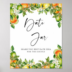 Poster Laranjas limão Citros chuveiro nojento Data Jar Ga