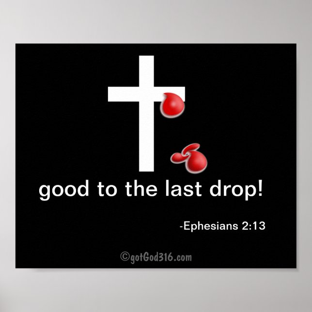 Póster Largas de sangue gotGod316.com Cross (Frente)