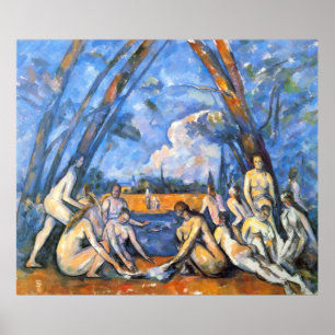 Poster Large Bathers 2 por Paul Cezanne