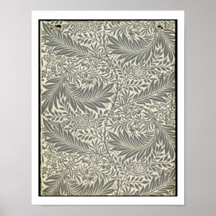 Póster Larkspur, design do papel de parede, 1872