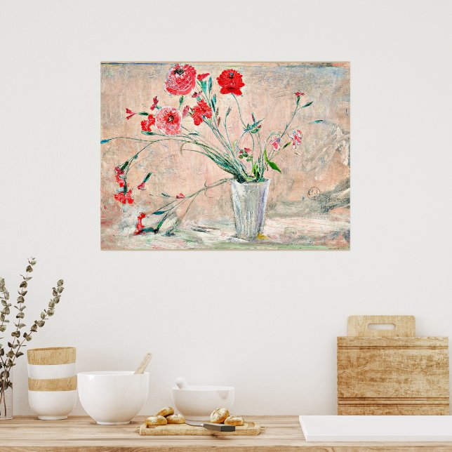 Poster Larsson - Cravos e Poppies (Cozinha)