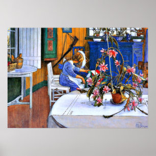 Póster Larsson: Interior com um Cactus