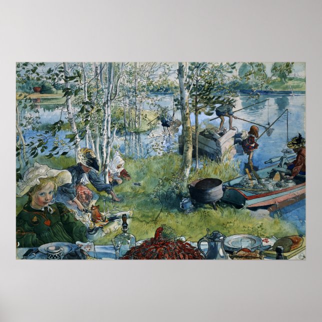 Poster Larsson - Pesca Da Crayfish (De Uma Casa) (Frente)