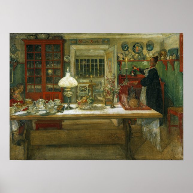 Poster Larsson - Preparando-Se Para Um Jogo 1896 (Frente)