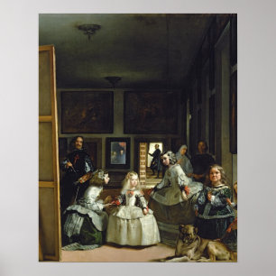 Póster Las Meninas ou família de Philip IV, c.1656