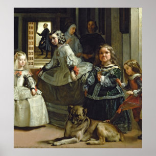 Poster Las Meninas ou família de Philip IV, c.1656