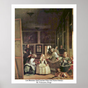 Póster Las Meninas (retrato de auto com a família real)