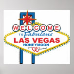 Póster Las Vegas Honeymoon<br><div class="desc">Design retrô de Las Vegas</div>