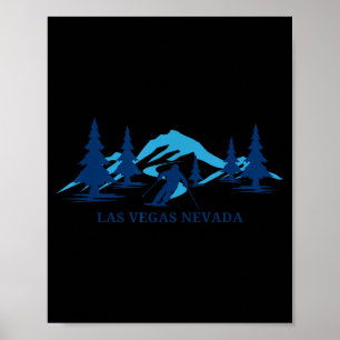 Poster Las vegas nevada estação de esqui esquiando esquia