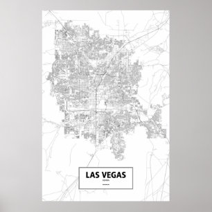 Poster Las Vegas, Nevada (preto no branco)