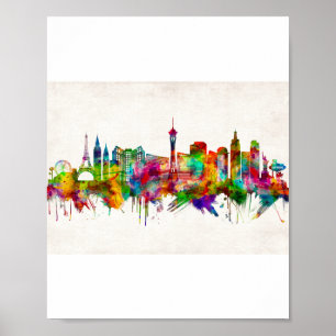 Poster Las Vegas Nevada Skyline