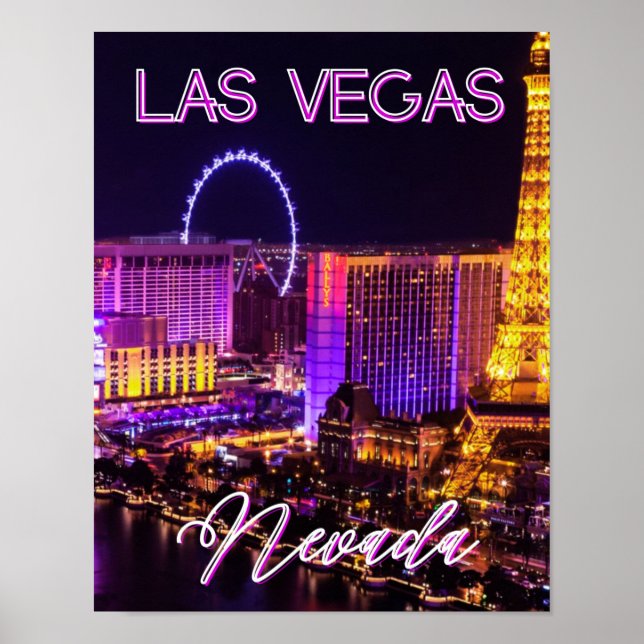 Poster Las Vegas Nevada Skyline (Frente)